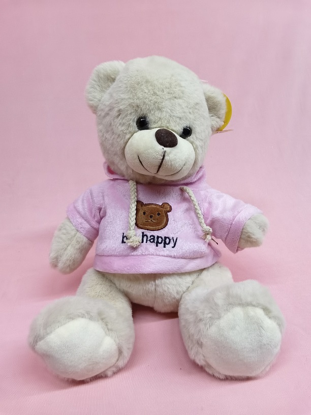 OSO BEIGE CON SUETER ROSA
