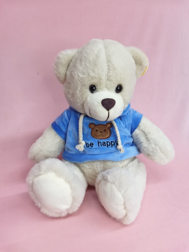OSO BEIGE CON SUETER AZUL